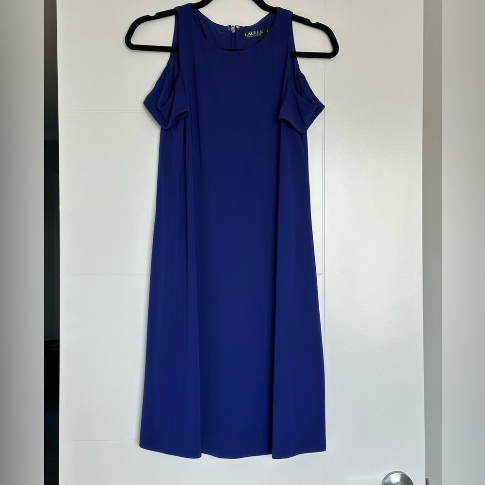 Lauren Ralph Lauren Blue Cold Shoulder Dress
